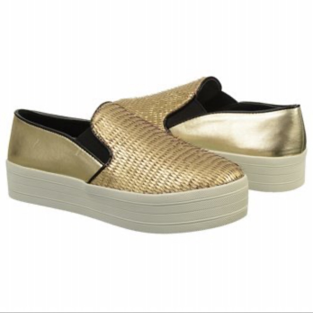 Steve Madden Buhba Slip On Sneakers Gold | Size 9